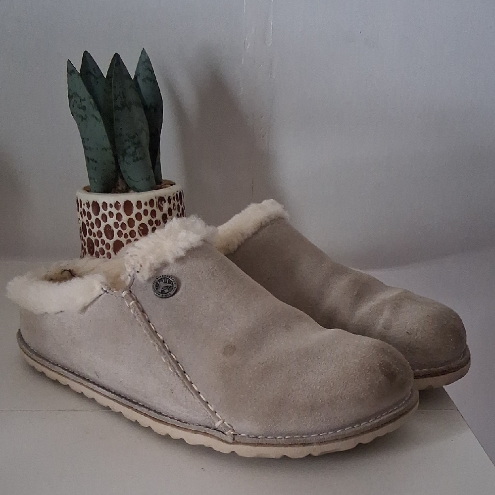 Birkenstock Zermatt EU 38 / Women’s 7–7.5 Shearling Clog Slippers - Picture 6 of 14